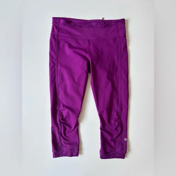 Lululemon Run For Days Crop Leggings Vibrant Purple Cropped pants - Picture 3 of 6